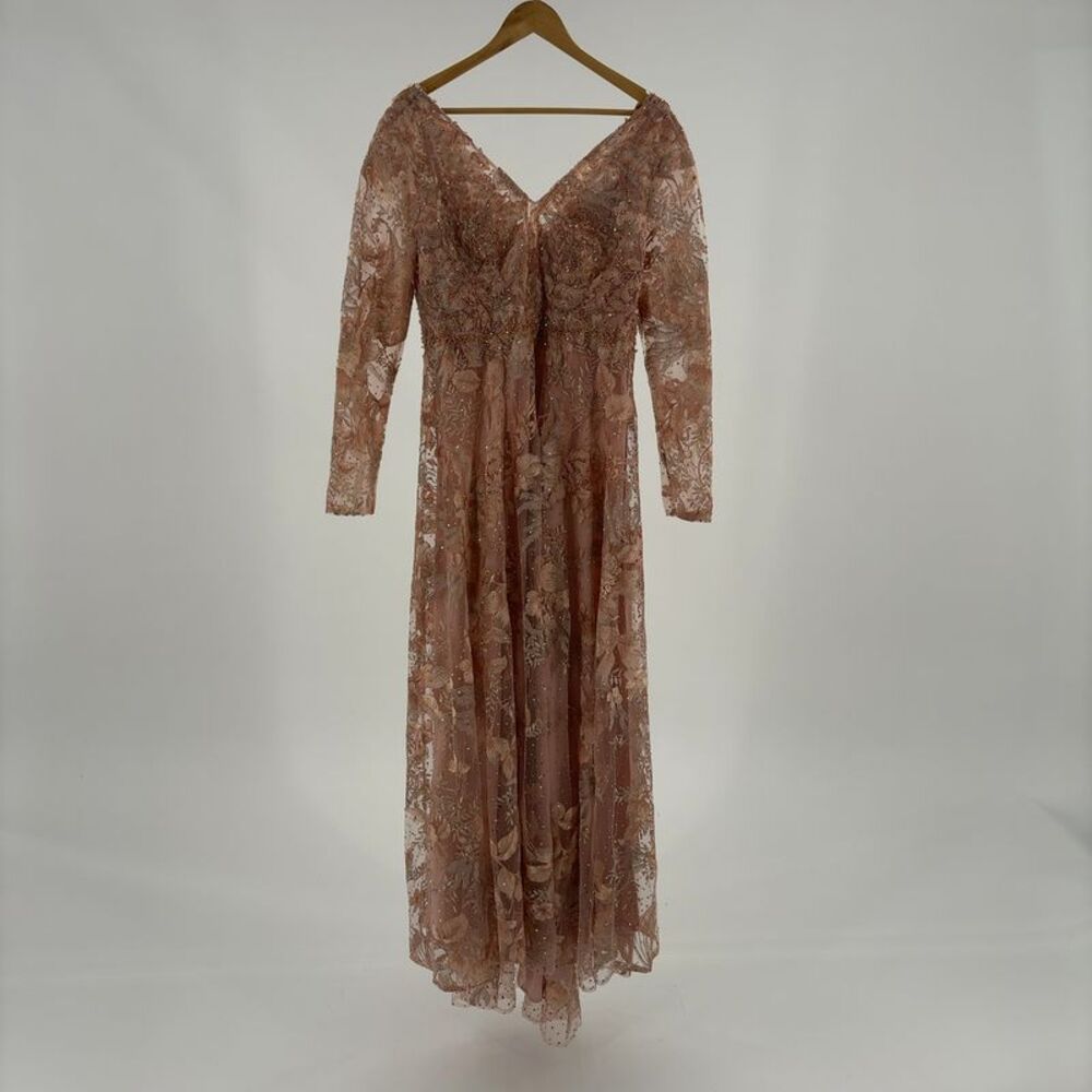 Mac Duggal Embellished Long Sleeve Dress